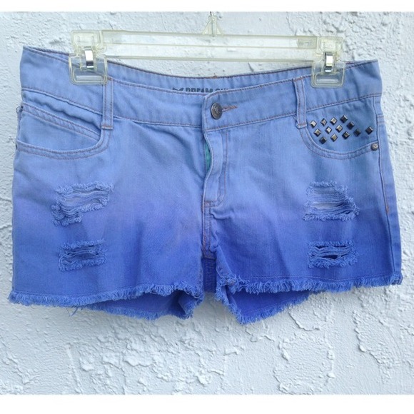 Selena Gomez Blue Ombré Shorts