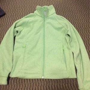 Lime green fuzzy Columbia jacket!!