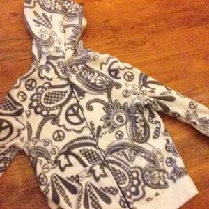 A gray and white jacket