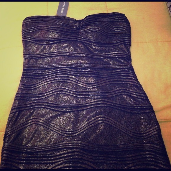 Gold/ black tube dress