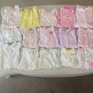 9 3-6 month pjs