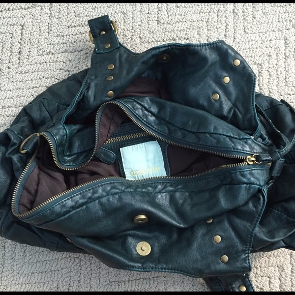 Studded tote - forest green - Picture 3 of 3