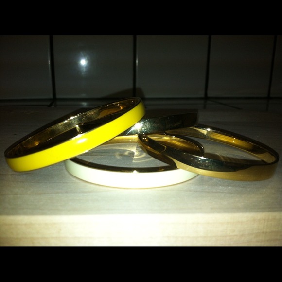 J.Crew bangles in enamel and gold BRAND NEW - Picture 2 of 4