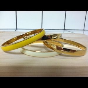 J.Crew bangles in enamel and gold BRAND NEW
