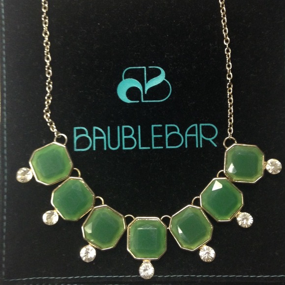 Baublebar statement collar necklace in green