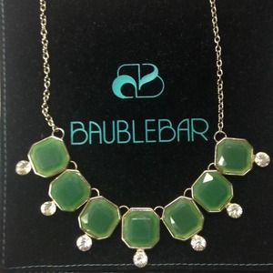 Baublebar statement collar necklace in green