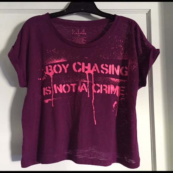 PacSun Tops - " Boy chasing is not a crime" tee