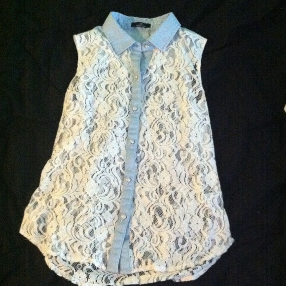 Lace too with chambray details