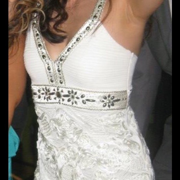 Sue Wong white cocktail dress