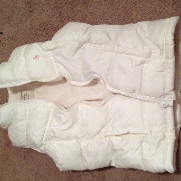 Fleece interior vest white sized extra large girls