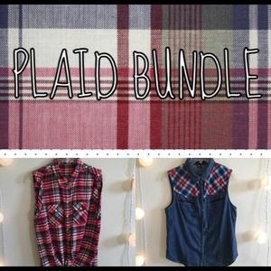 Plaid Sleeveless Bundle!!!
