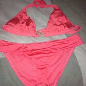 🌊🌺Orange bikini with gold accent🌺🌊