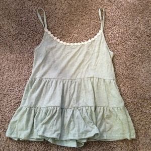 Light green flowy tank top by Tobi