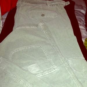 Green corduroy pants