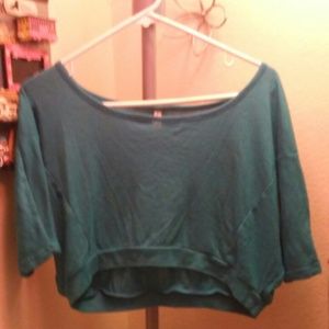 Blue fitted crop top