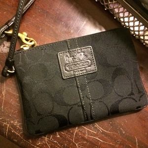 Black Coach Wristlet