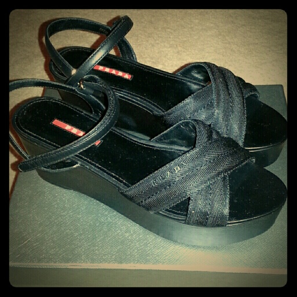 Never worn Prada platforms