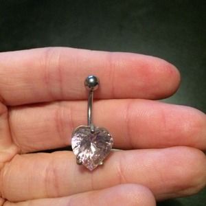 🎈Pink heart belly ring🎈