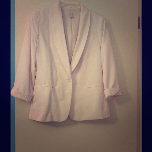 Chico's Baby Pink Tuxedo Jacket