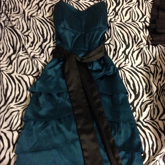 Teal Green Mini Dress