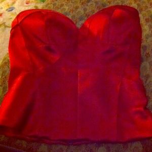 Red corset top