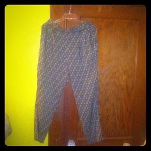 cute black and white patterned pants