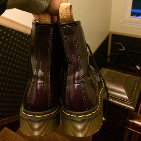 🚫SOLD🚫 Vegan Deep purple Doc Marten 1460 Boots - Picture 2 of 3