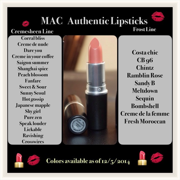 Mac authentic lipsticks - Picture 2 of 3
