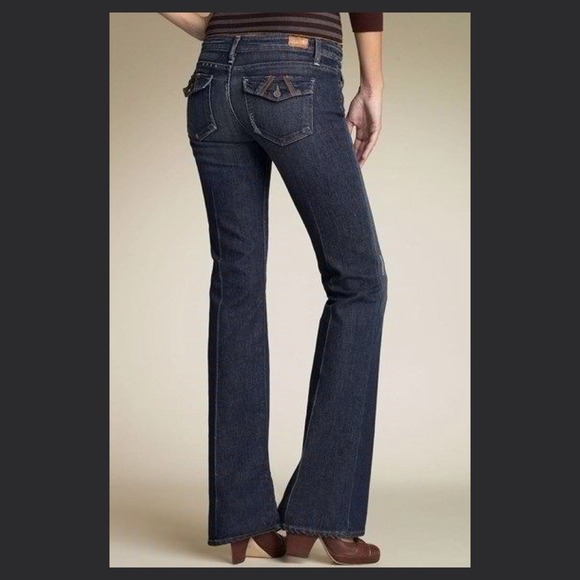 Paige Fairfax Jeans, Leather Trim, Boot-cut
