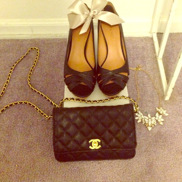 Nine West Black Wedges NWOT