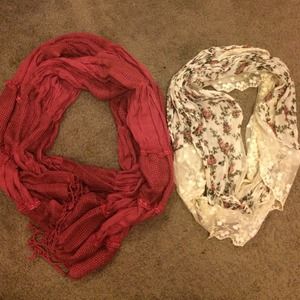 2 beautiful fall scarves