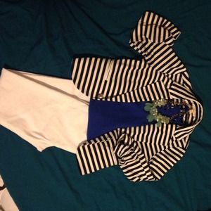 Navy Blue Stripped Blazer