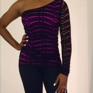 Bebe one shoulder sweater