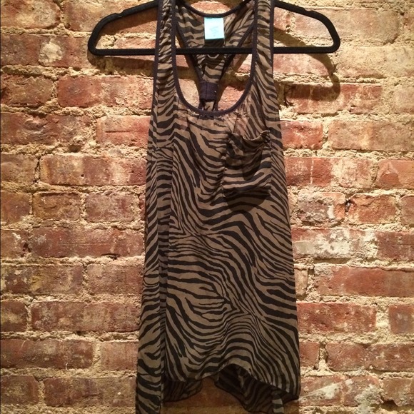 Animal print sheer top