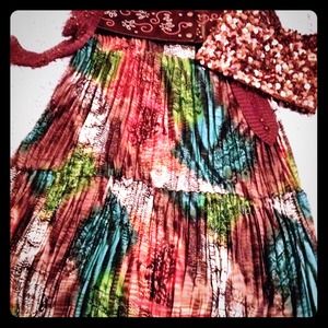 💃Multi-color and design pleated flow skirt 💃