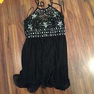 Halter top black short formal