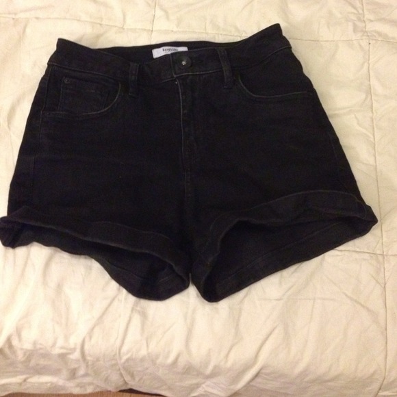 Black high wasted shorts