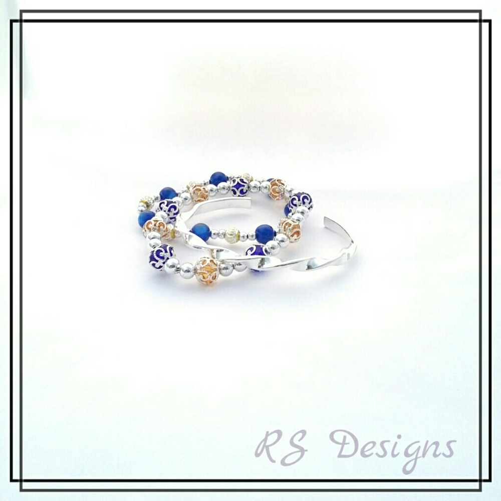 .925 Stamped Silver Bracelet Set