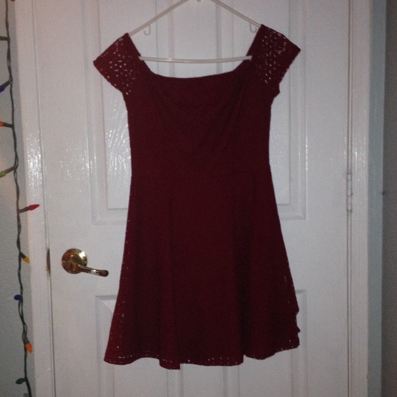 Burgundy dress