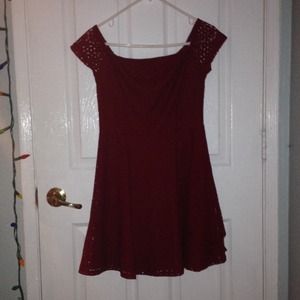 Burgundy dress