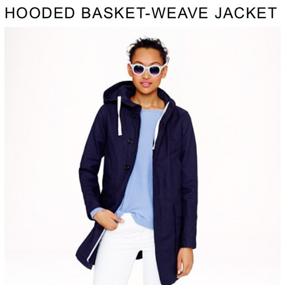 ❤️sold❤️J.Crew hooded basket weave jacket