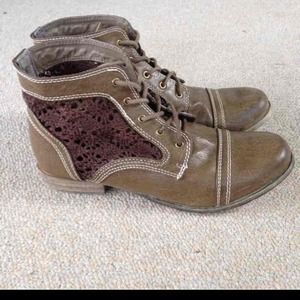 Crocheted Knit Combat Booties