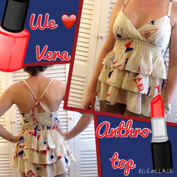 We ❤️ Vera Anthropologie brand ruffled top!