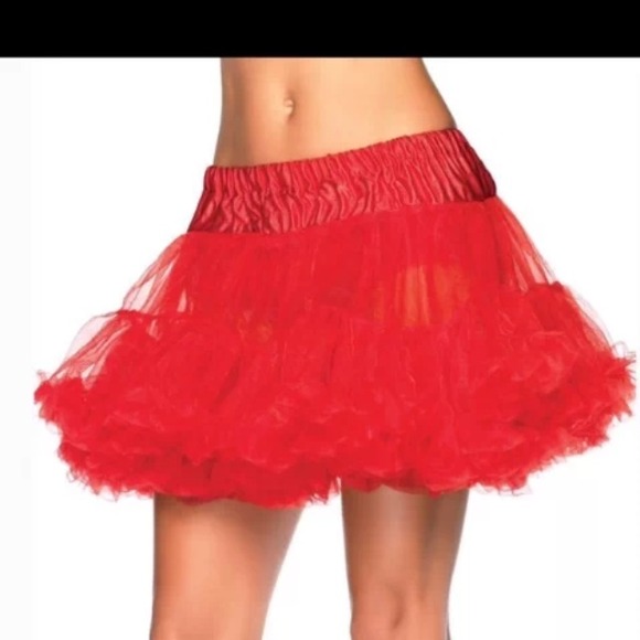 Leg avenue brand red layered tulle petticoat NWT