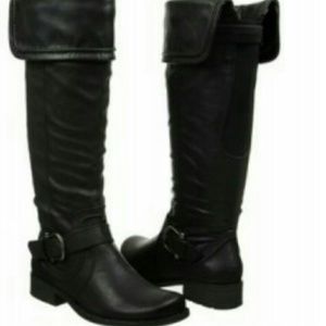 Black midcalf boots