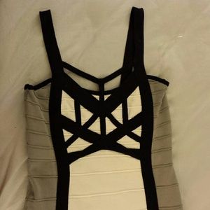 Black Widow body con bandage dress