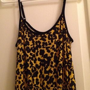 Asymmetrical Cheetah Print Dress