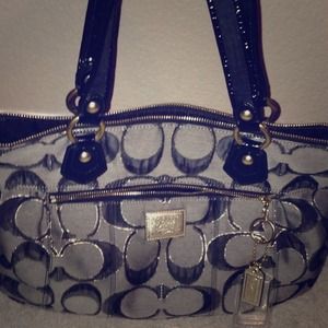 Black & gold Coach Purse