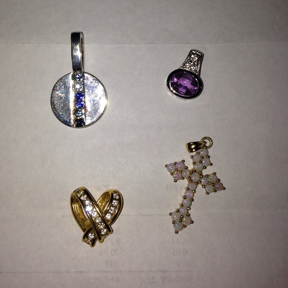 Lot of 4 Pendants- some semiprecious
