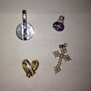 Lot of 4 Pendants- some semiprecious